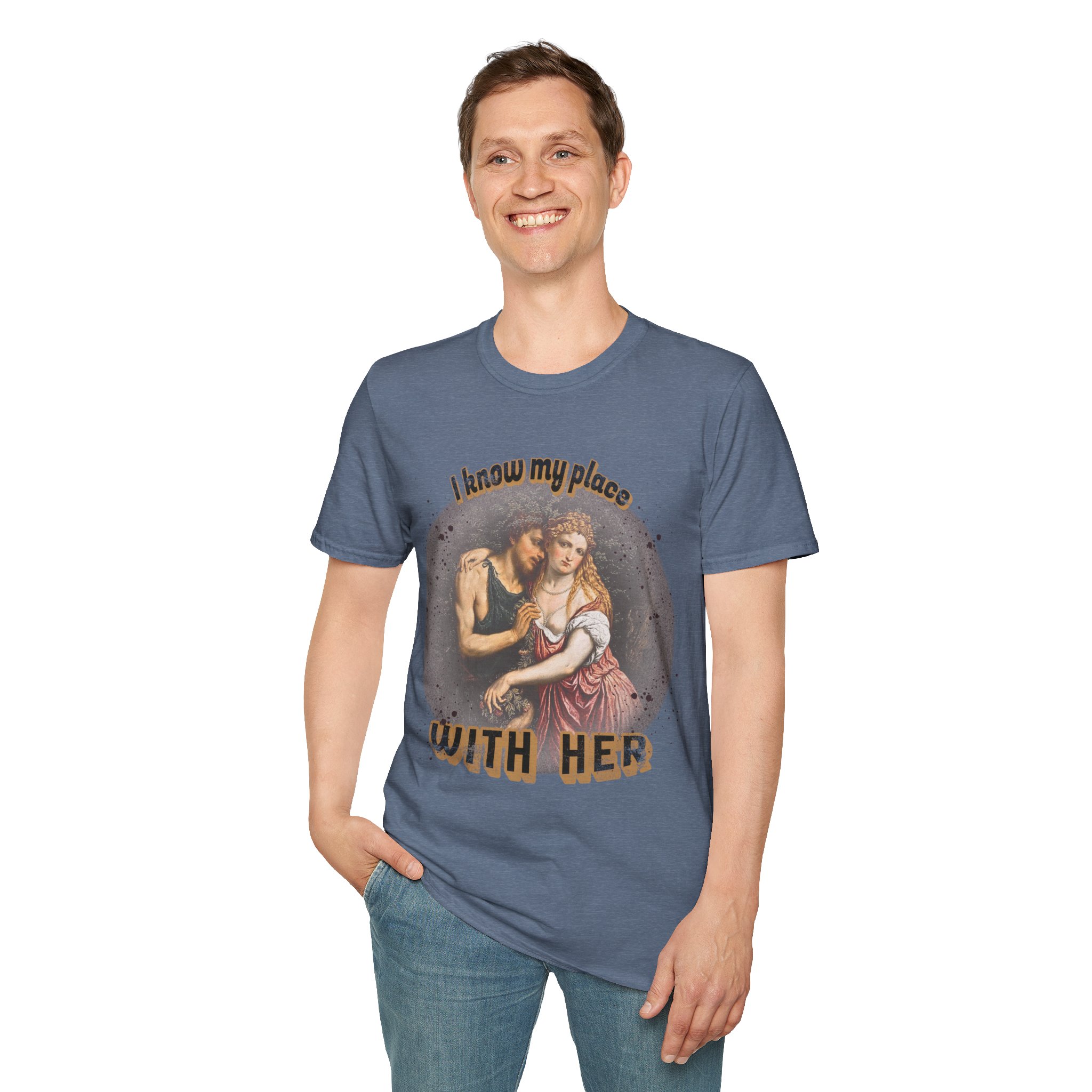 "I know my place" FLR Softstyle T-Shirt - Image 32
