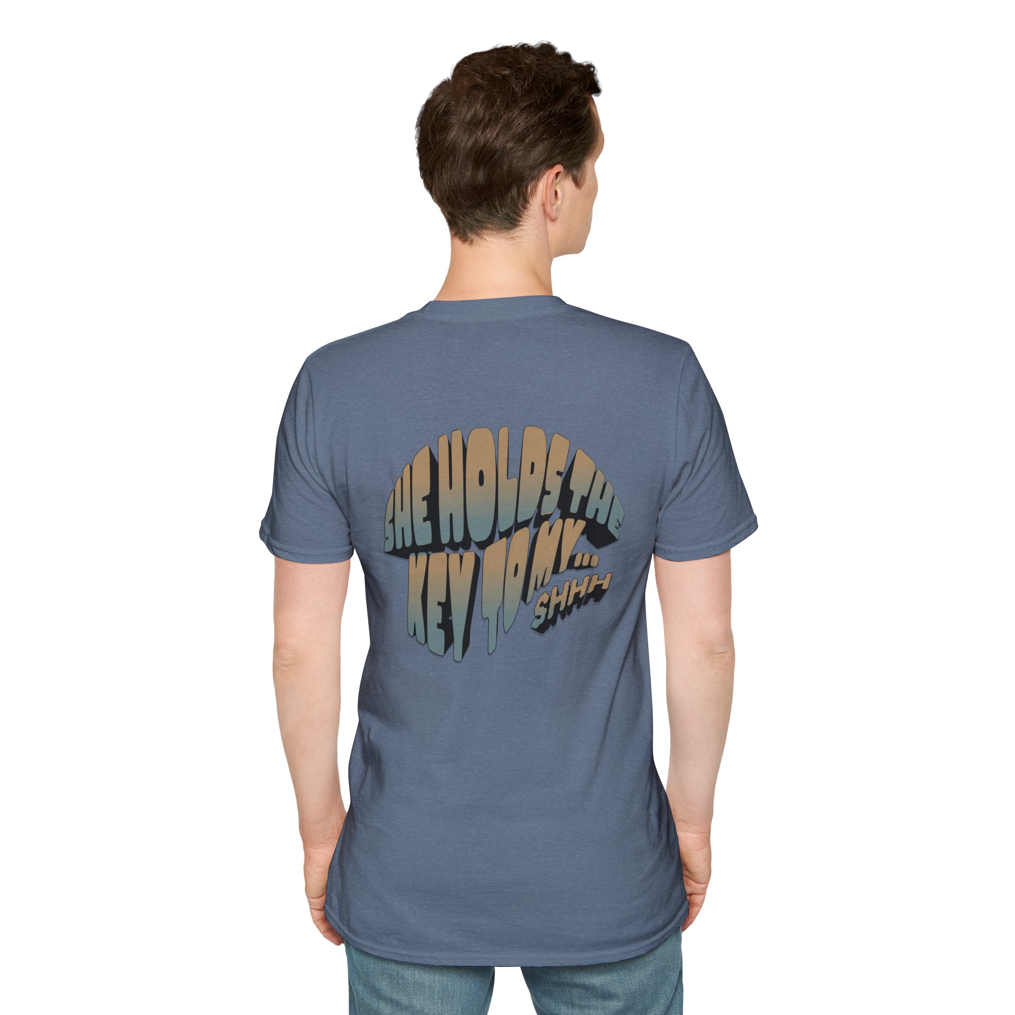 “She holds the key to my…” Chastity T-Shirt - Image 30