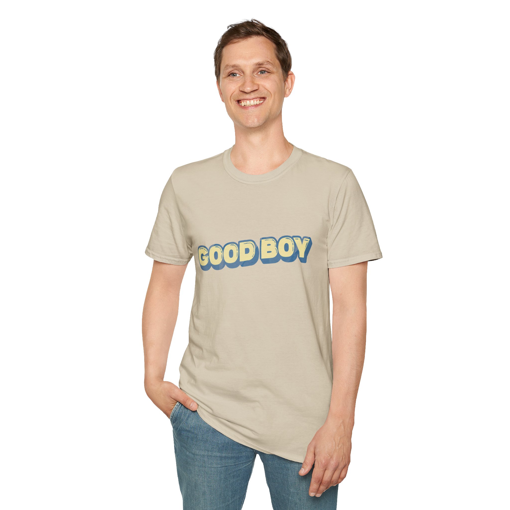 "Good boy" Unisex Softstyle T-Shirt - Image 35