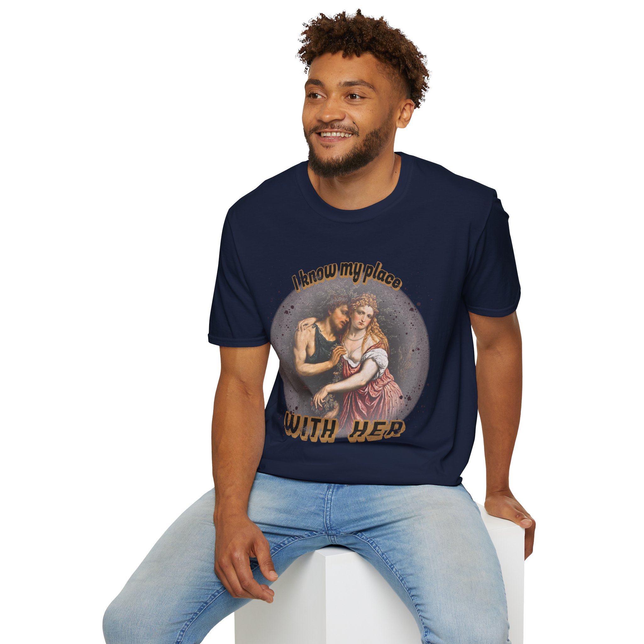 "I know my place" FLR Softstyle T-Shirt - Image 71