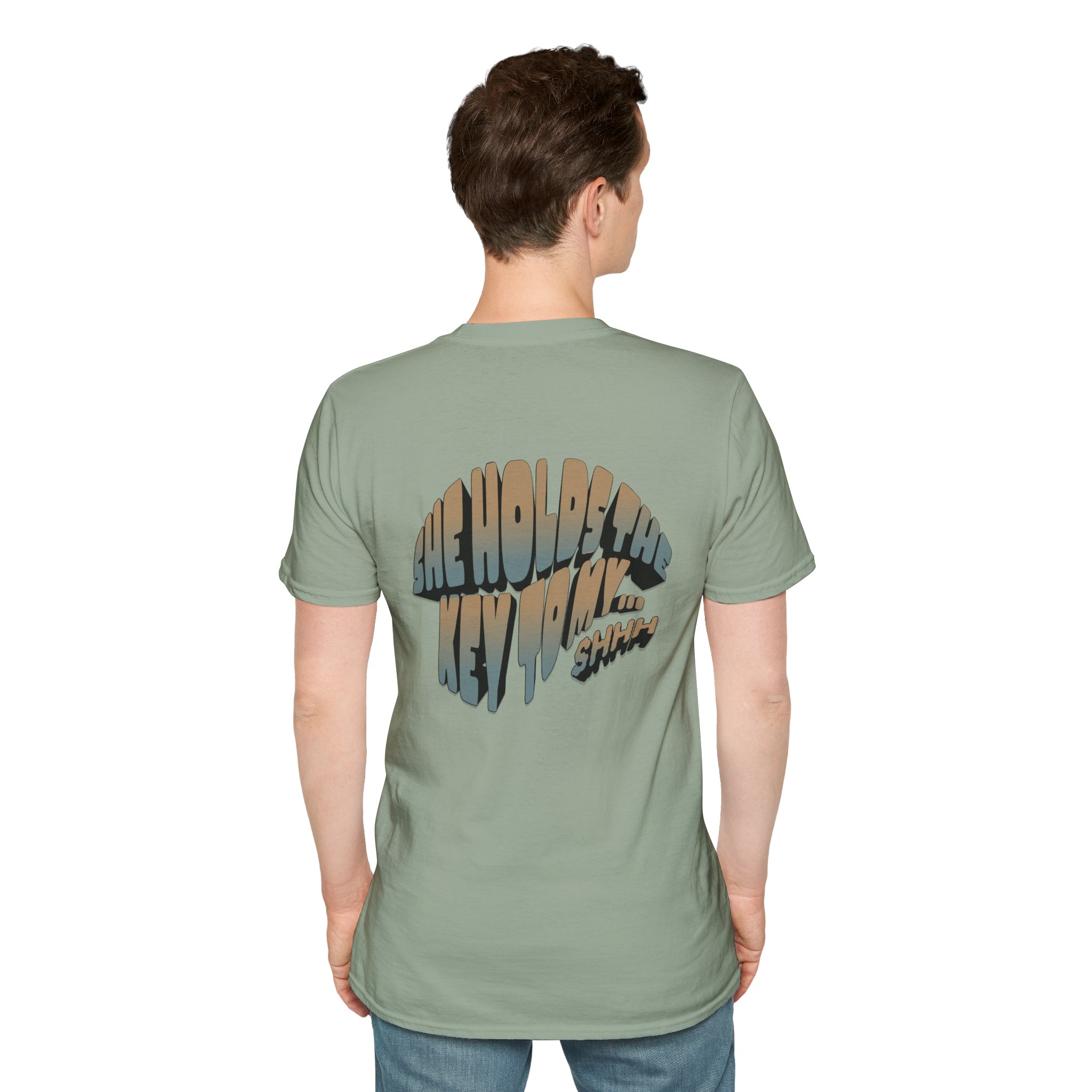 “She holds the key to my…” Chastity T-Shirt - Image 22