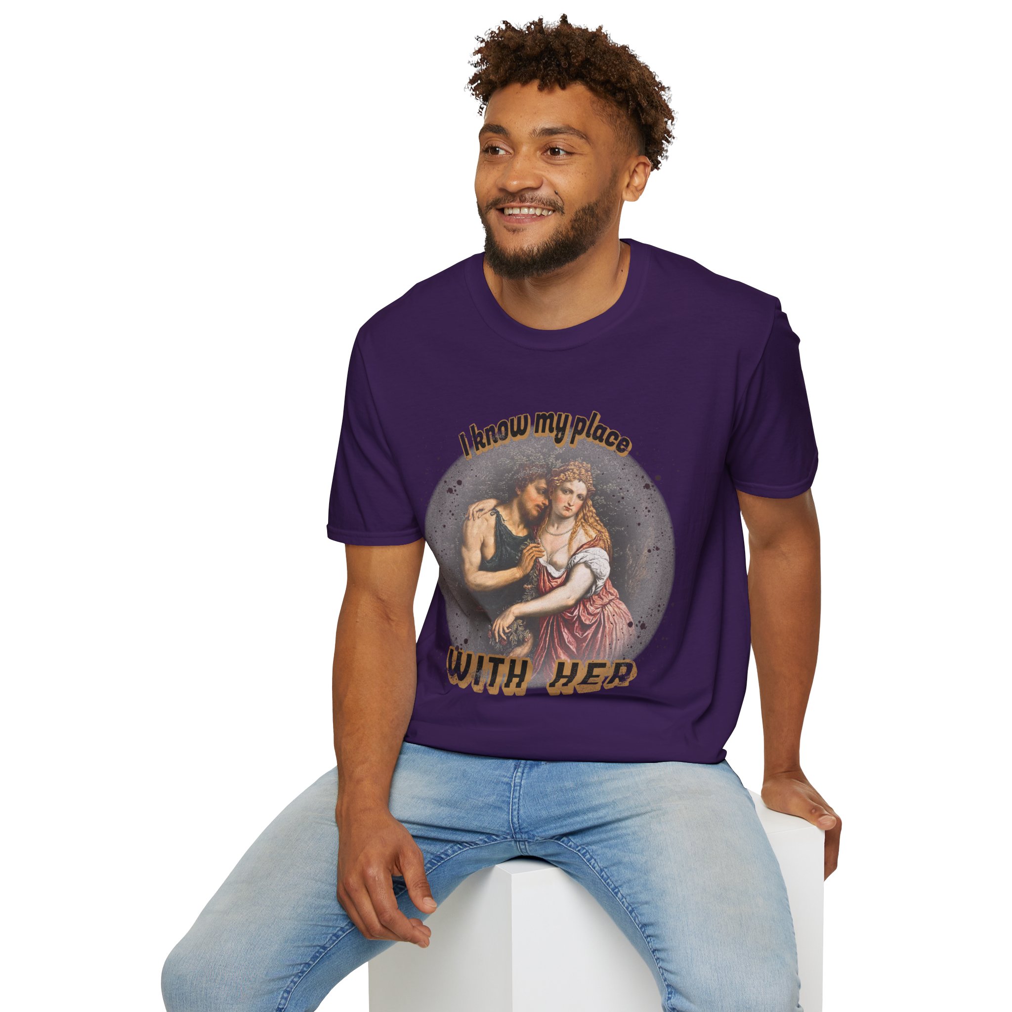 "I know my place" FLR Softstyle T-Shirt - Image 80