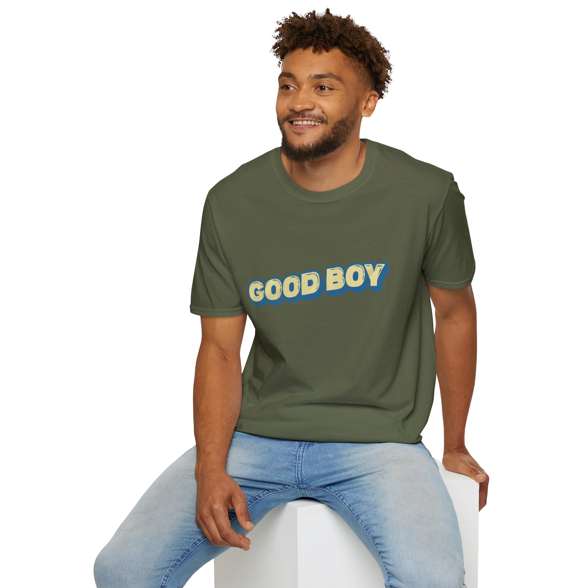 "Good boy" Unisex Softstyle T-Shirt - Image 58