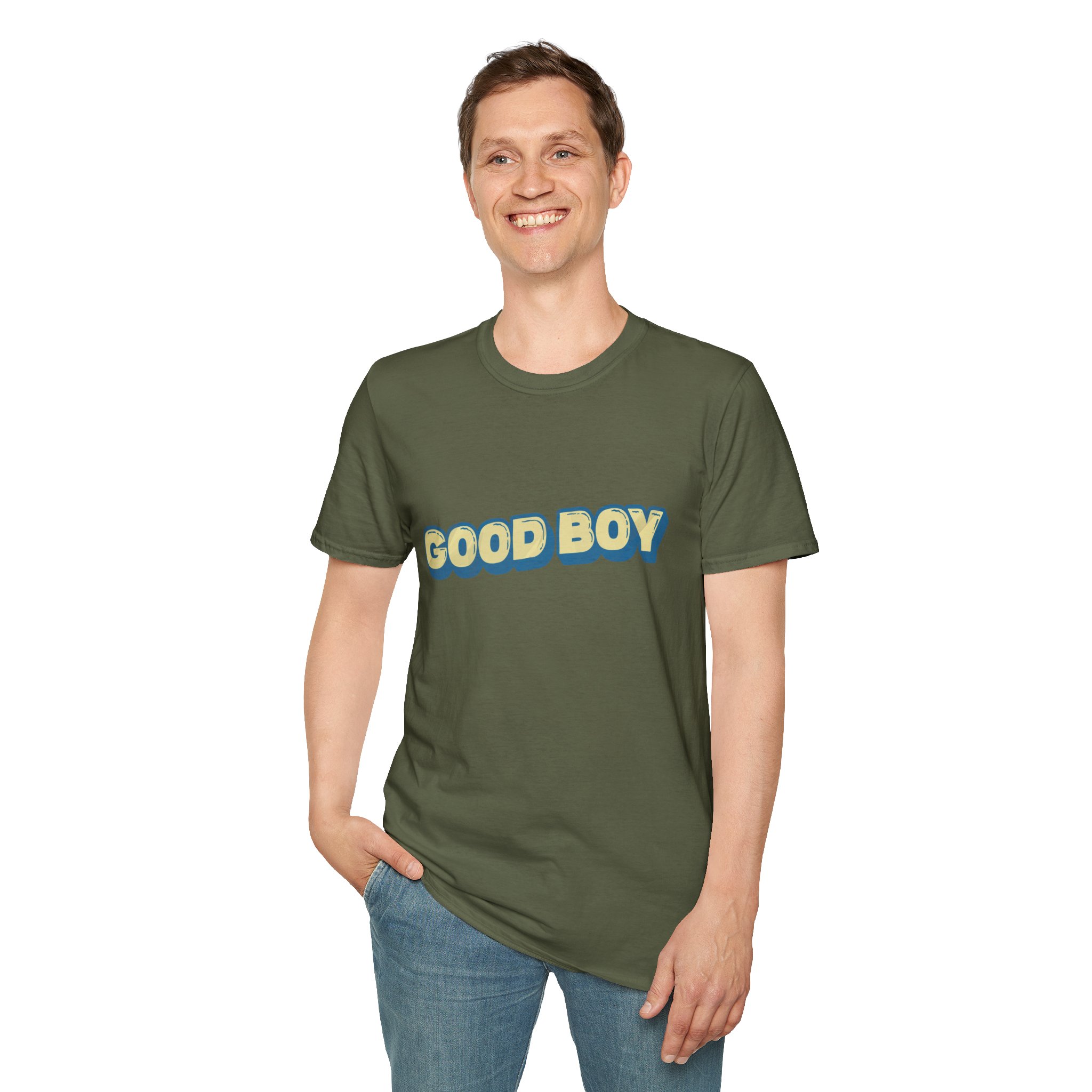 "Good boy" Unisex Softstyle T-Shirt - Image 55
