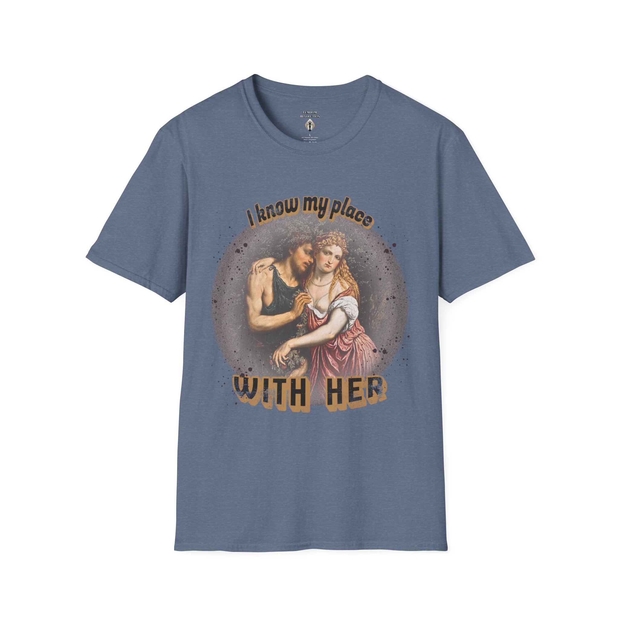 "I know my place" FLR Softstyle T-Shirt - Image 28
