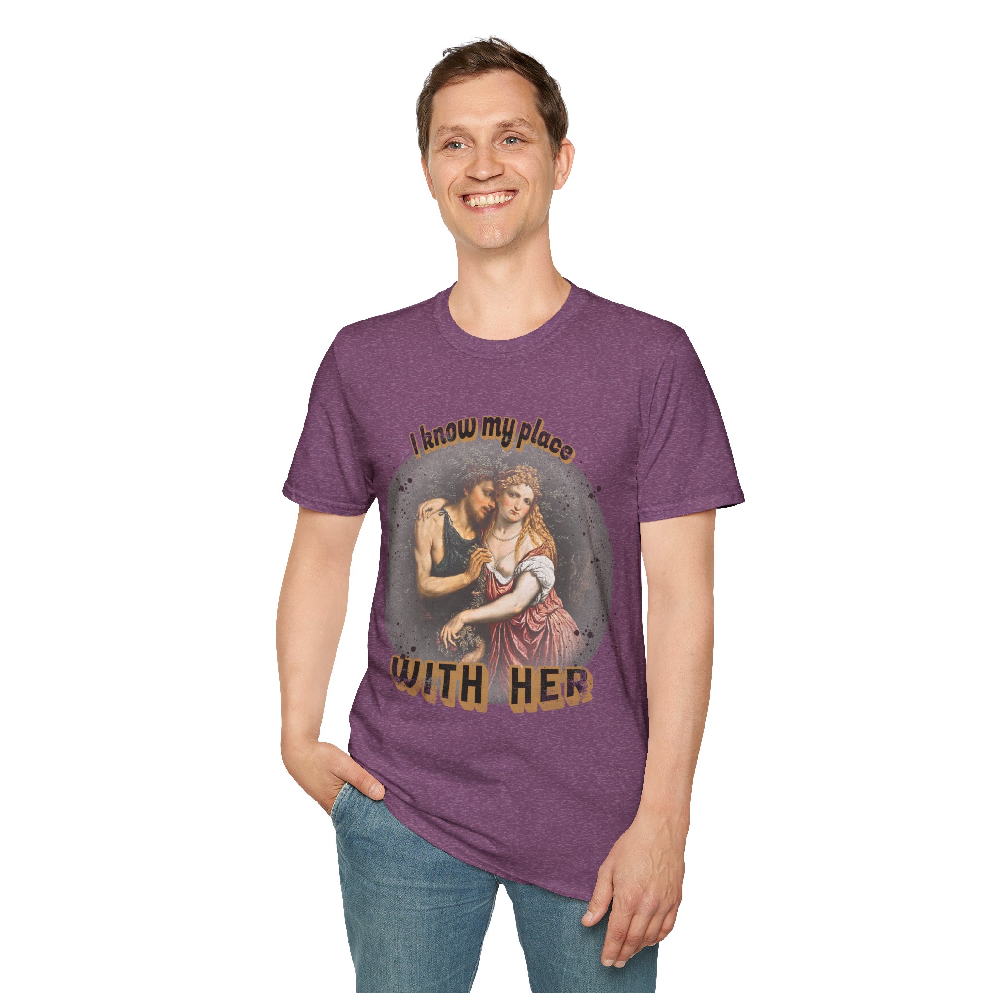"I know my place" FLR Softstyle T-Shirt - Image 41