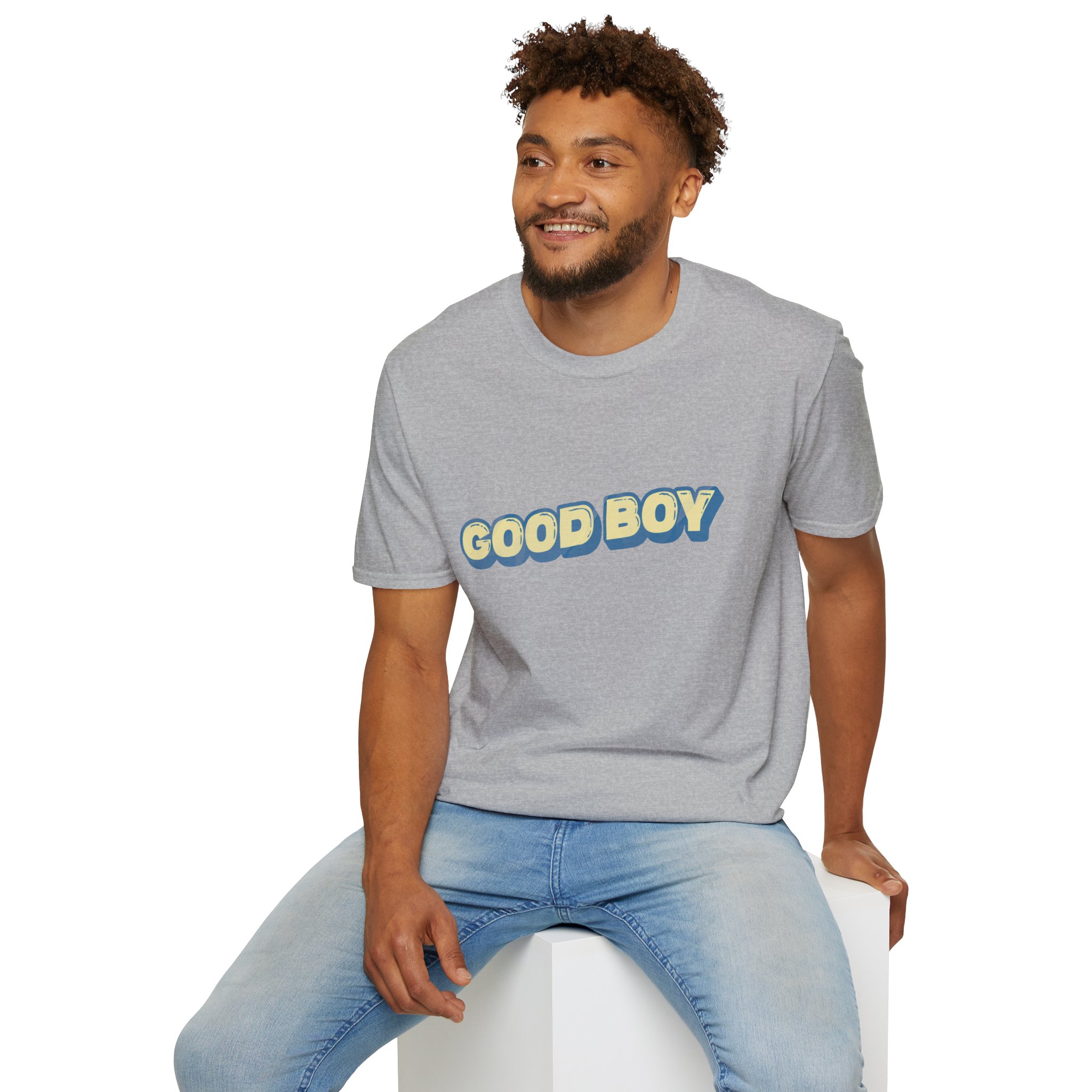 "Good boy" Unisex Softstyle T-Shirt - Image 48