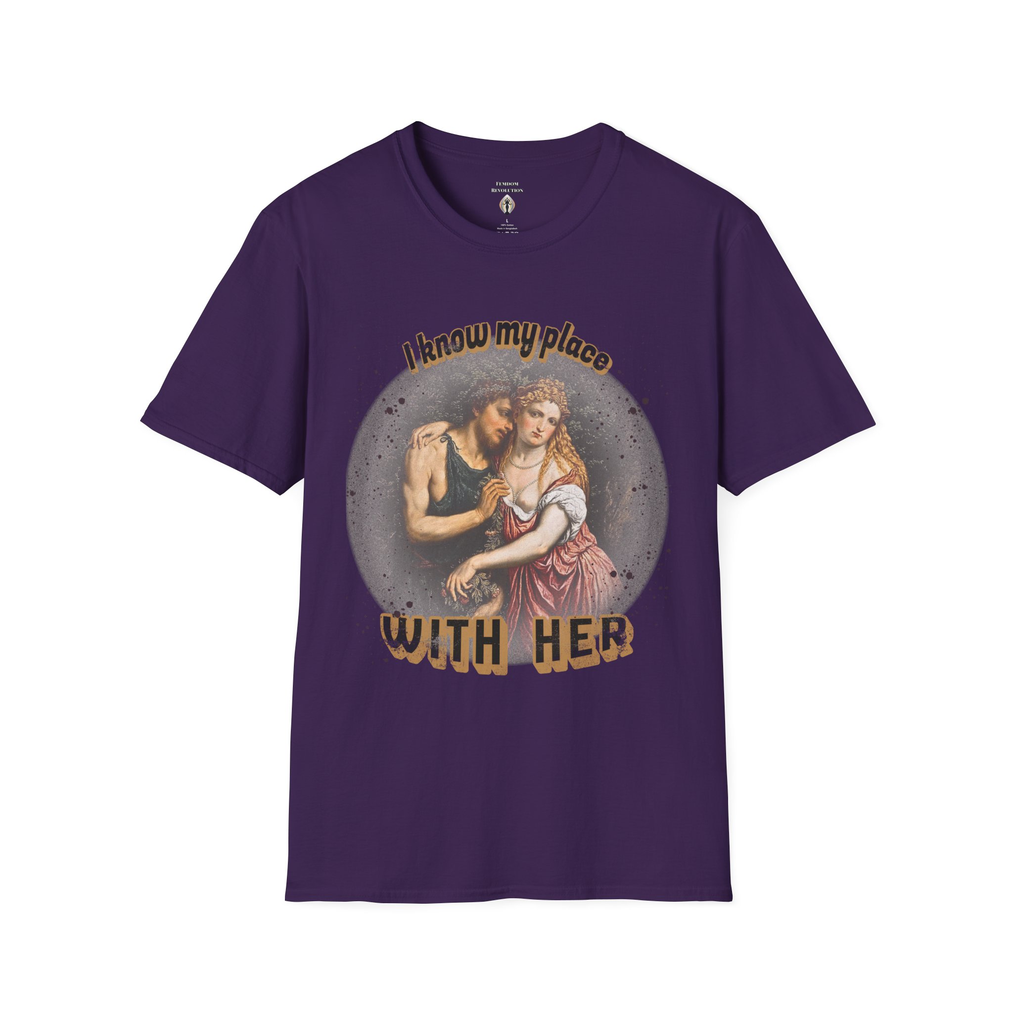 "I know my place" FLR Softstyle T-Shirt - Image 73