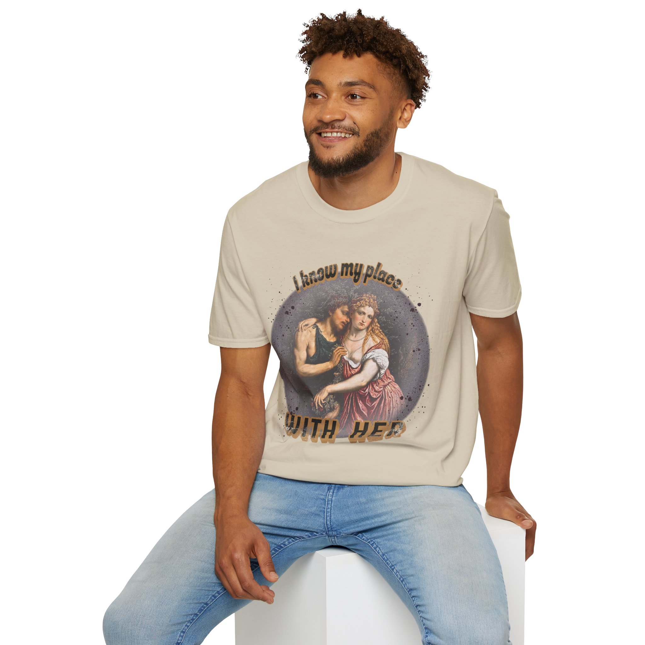 "I know my place" FLR Softstyle T-Shirt - Image 17