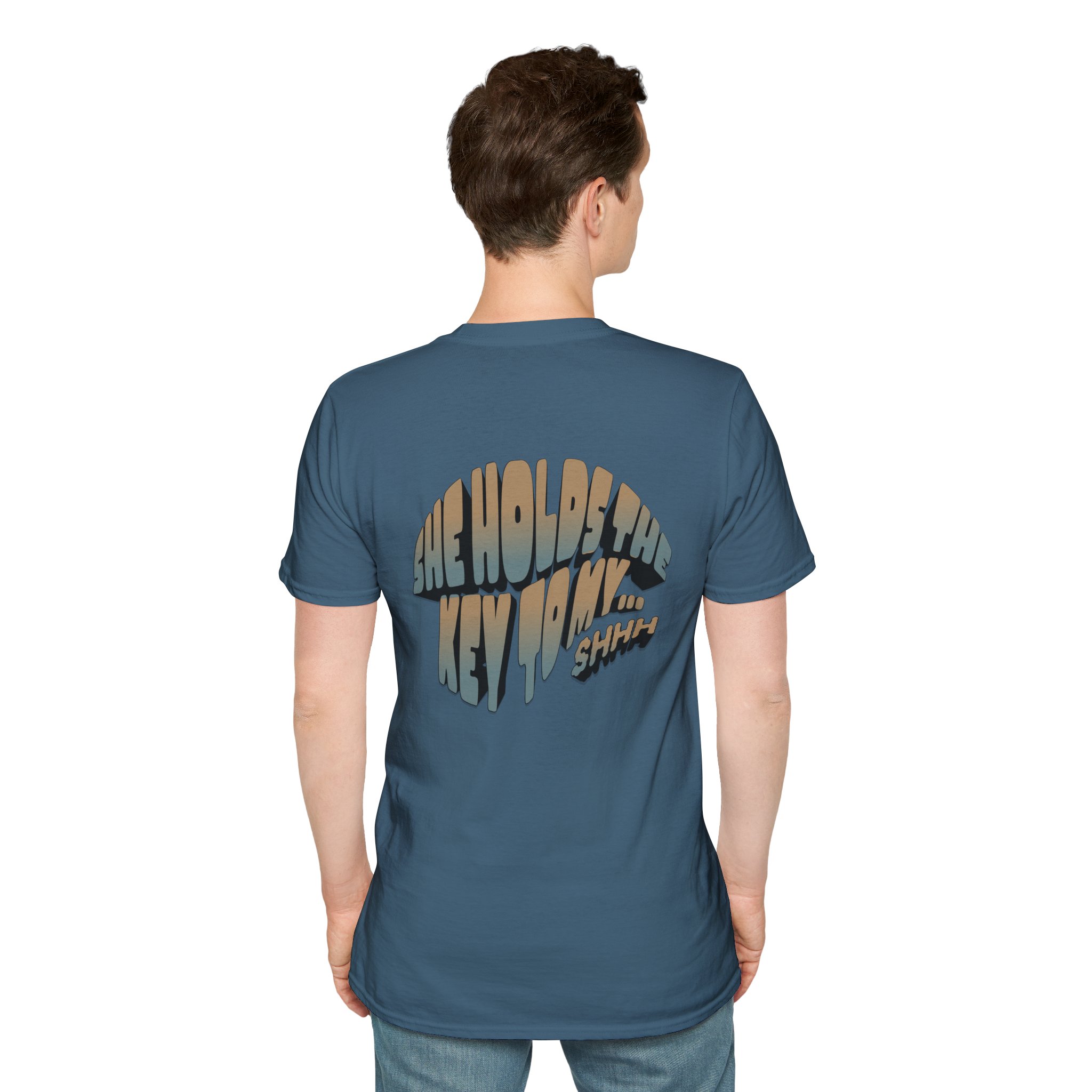 “She holds the key to my…” Chastity T-Shirt - Image 38