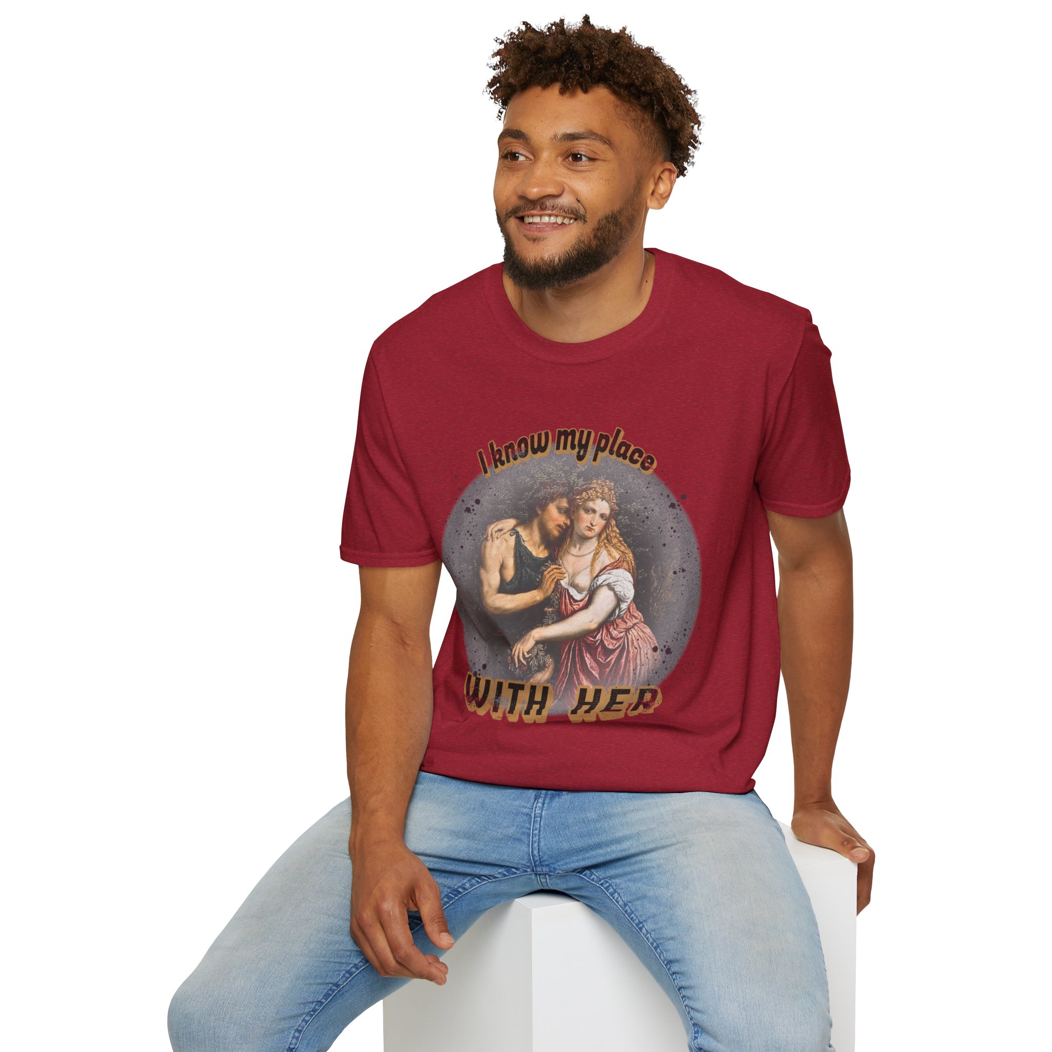 "I know my place" FLR Softstyle T-Shirt - Image 53