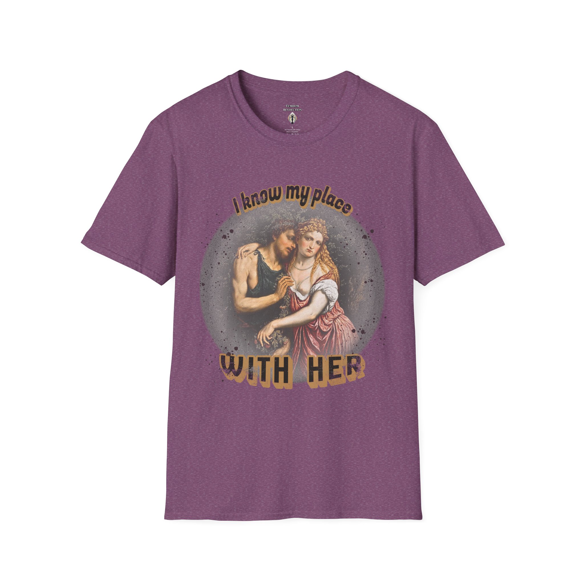 "I know my place" FLR Softstyle T-Shirt - Image 37