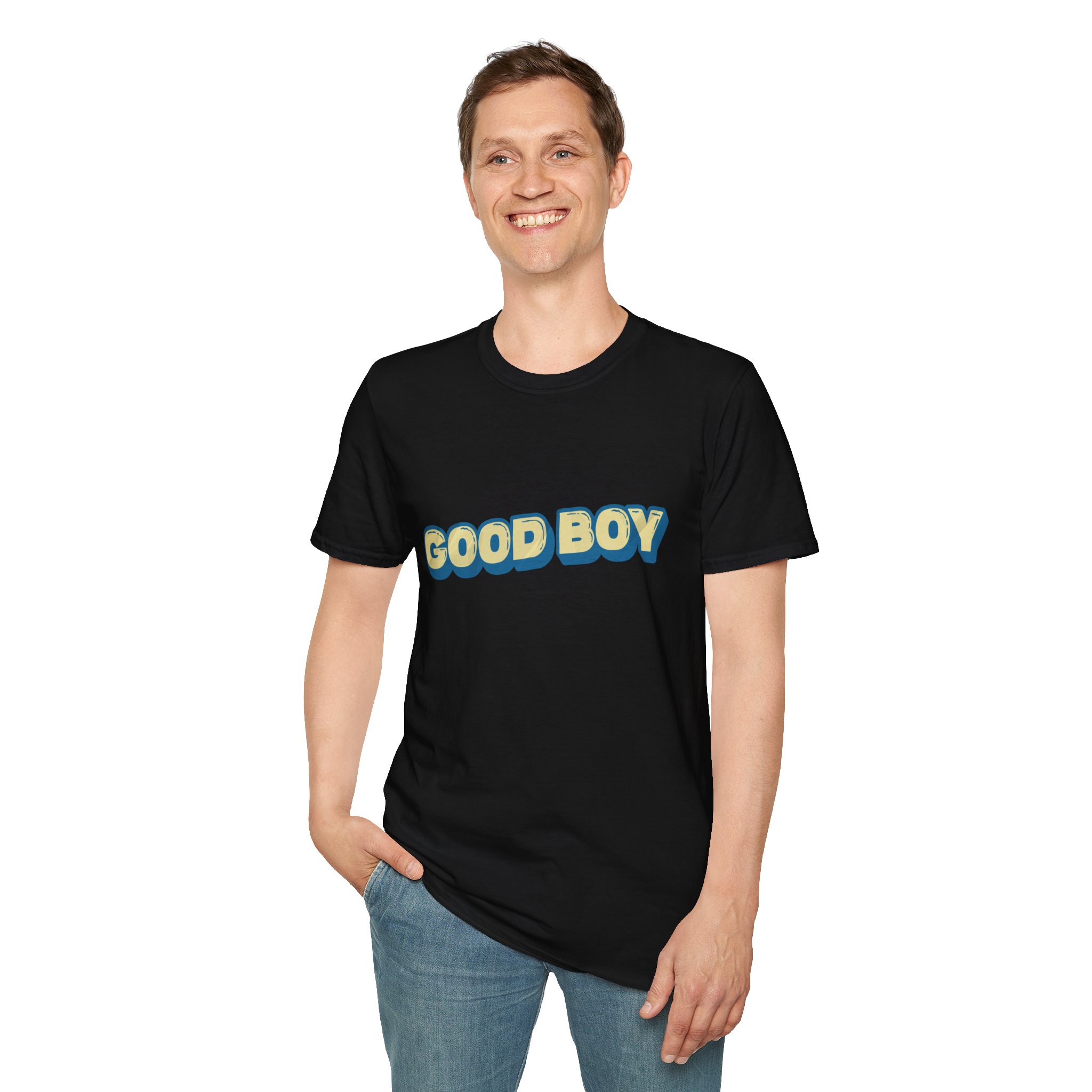 "Good boy" Unisex Softstyle T-Shirt - Image 25