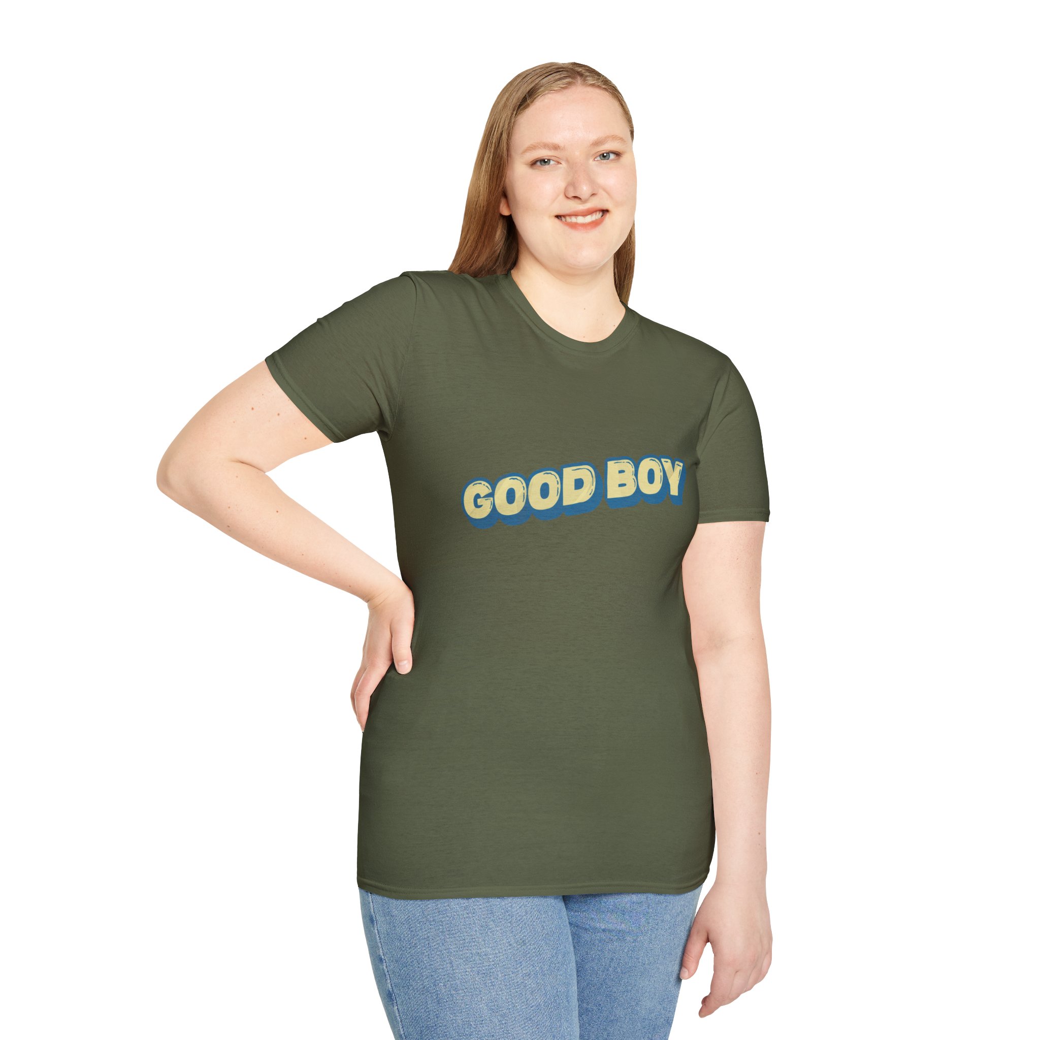 "Good boy" Unisex Softstyle T-Shirt - Image 60
