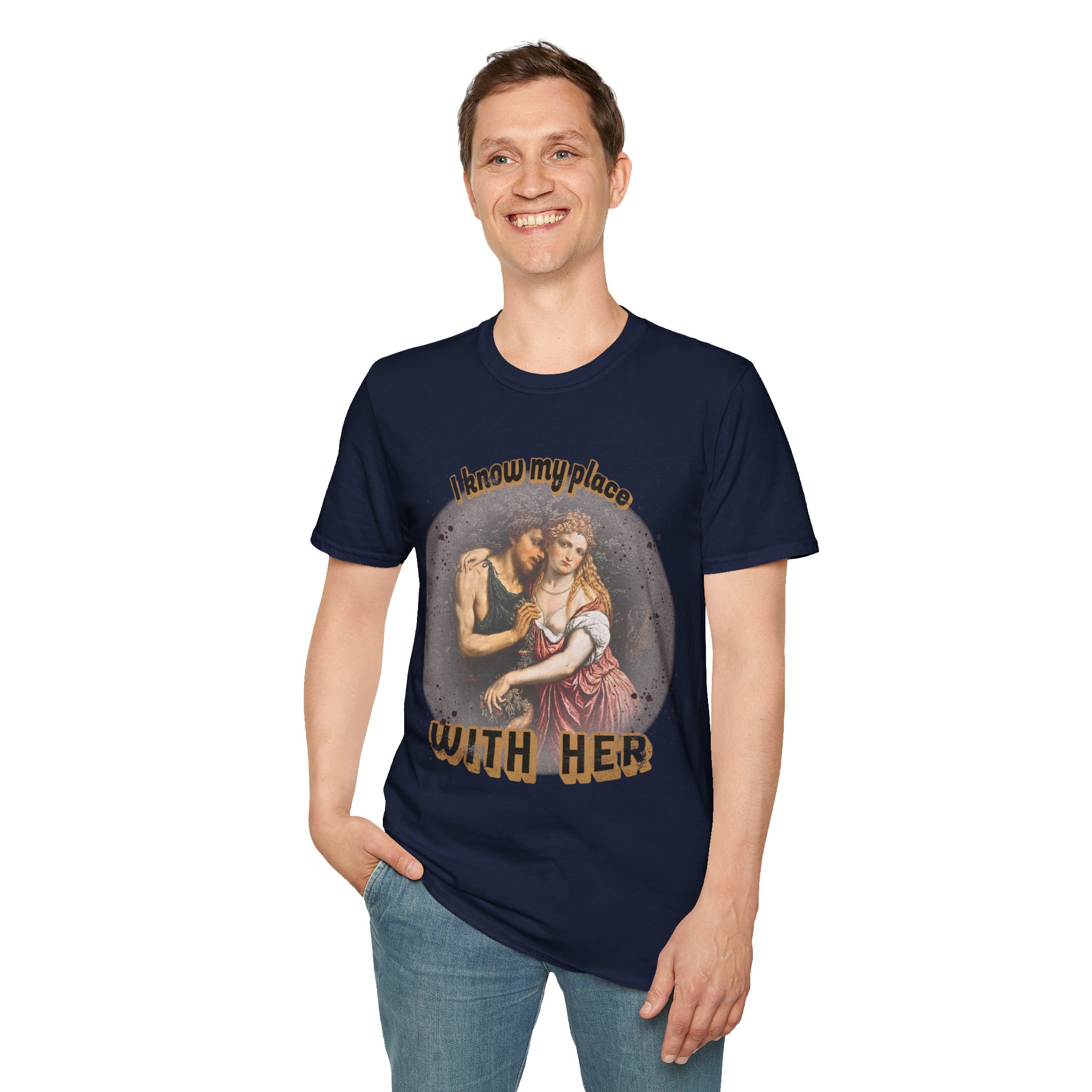 "I know my place" FLR Softstyle T-Shirt - Image 68