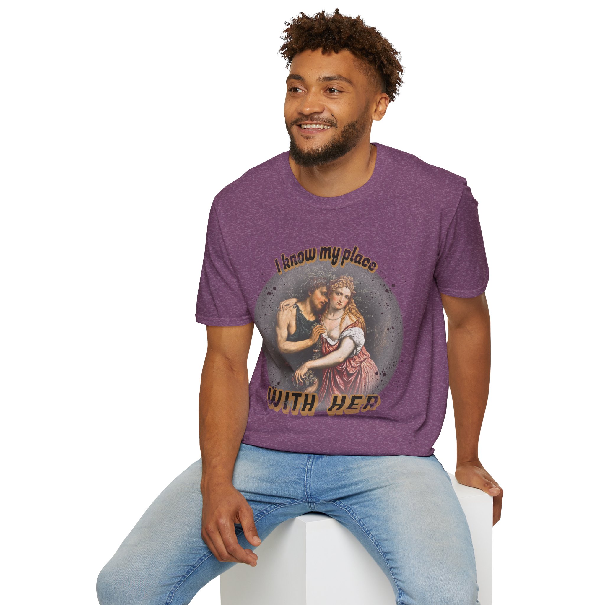 "I know my place" FLR Softstyle T-Shirt - Image 44