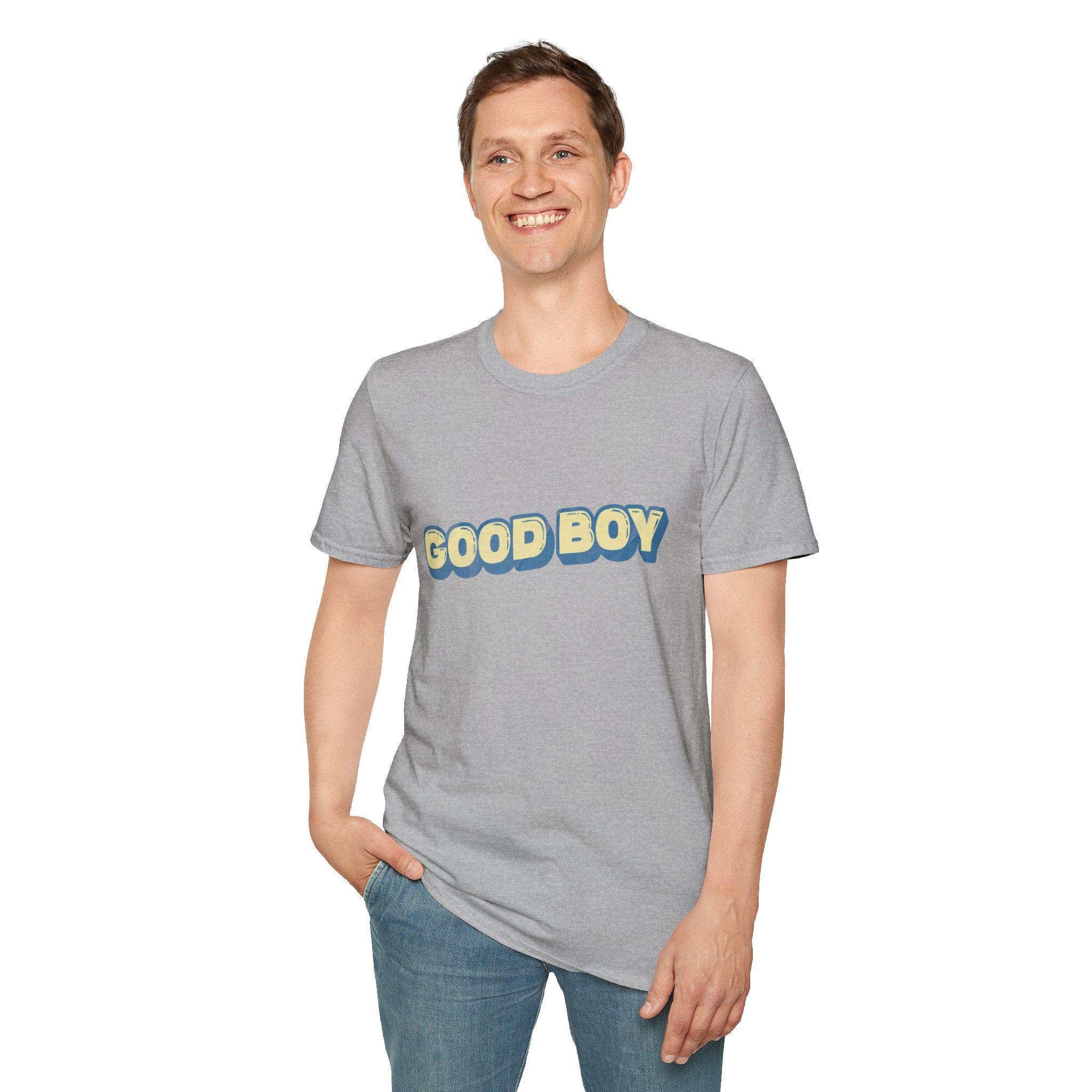 "Good boy" Unisex Softstyle T-Shirt - Image 45