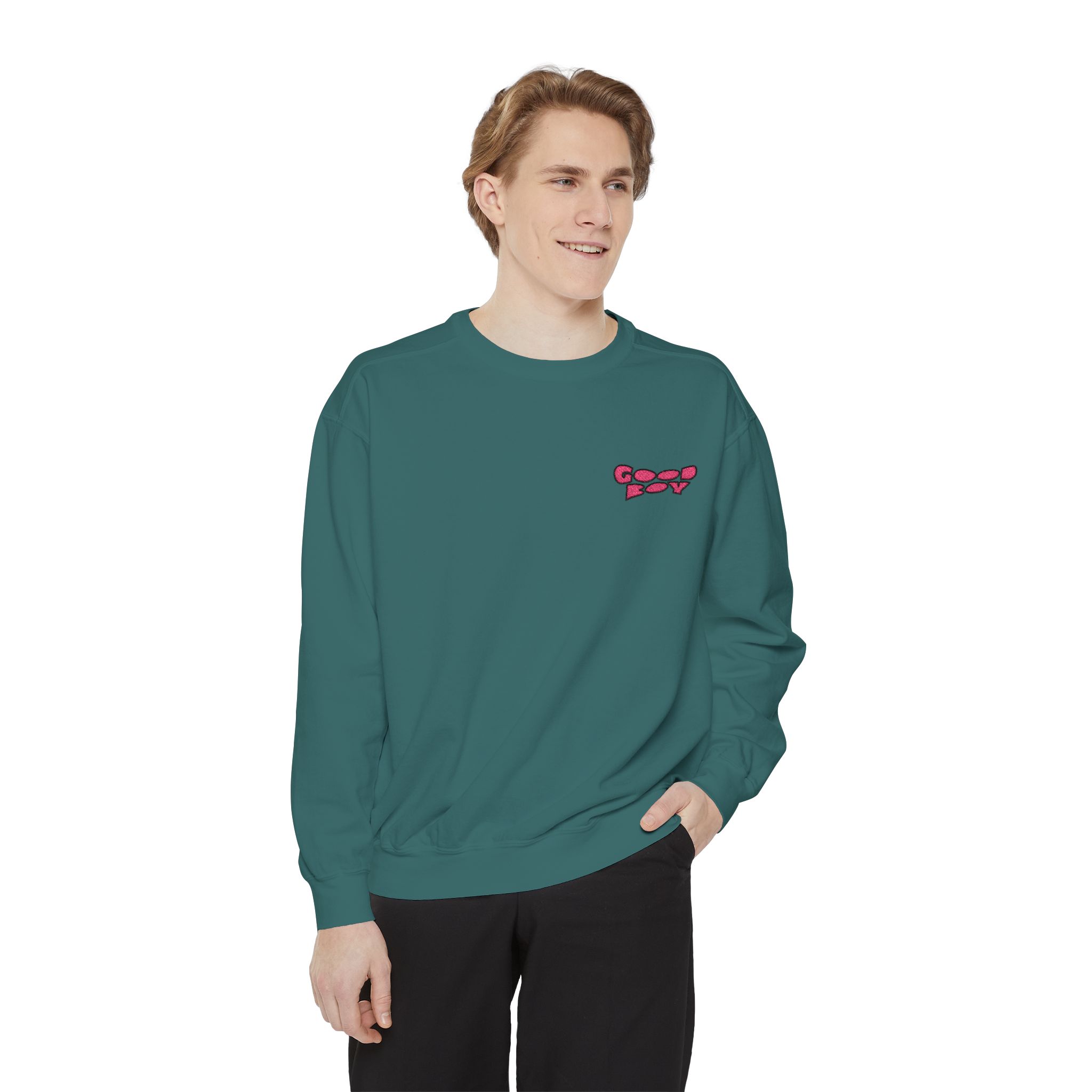 "Good Boy" Bold Embroidered Sweater - Image 4