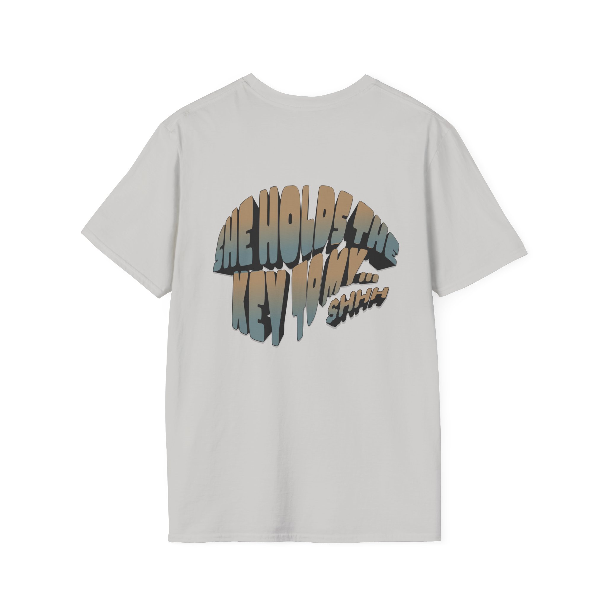 “She holds the key to my…” Chastity T-Shirt - Image 10
