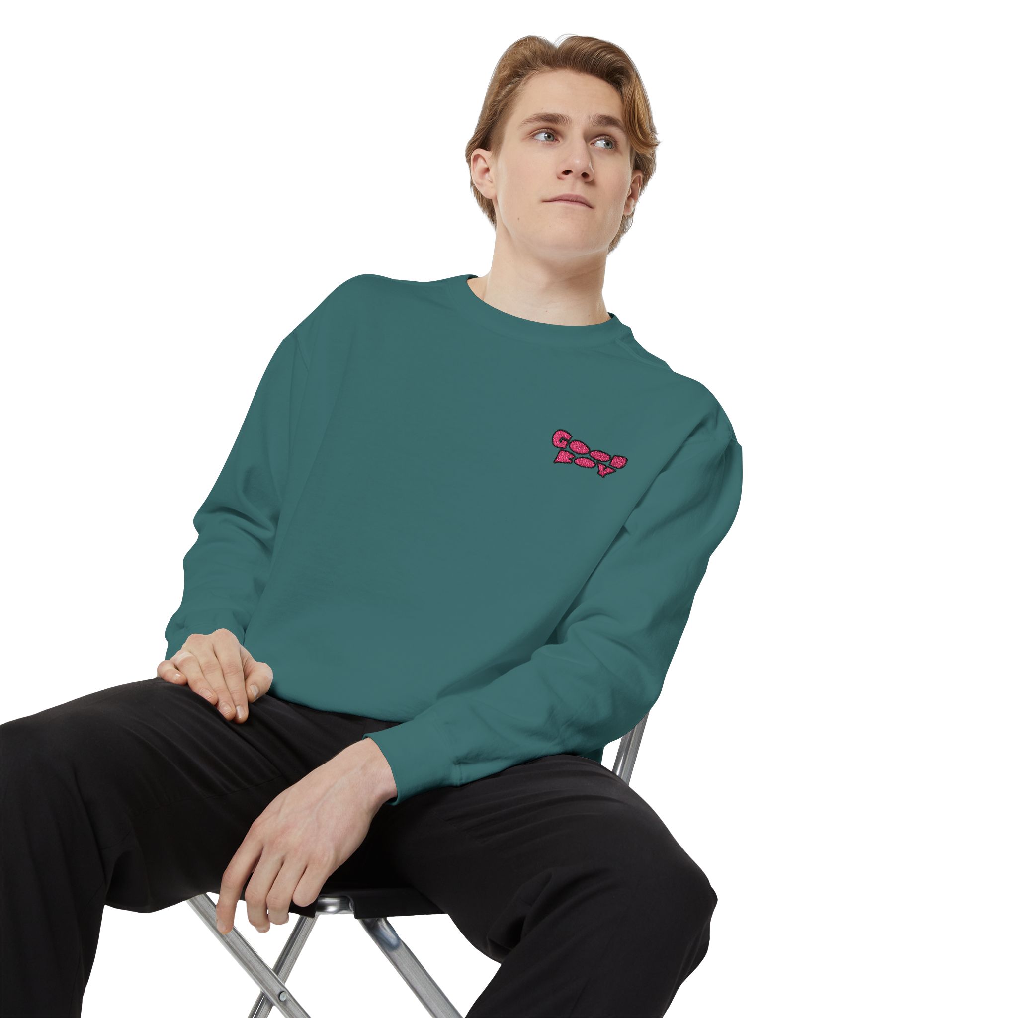 "Good Boy" Bold Embroidered Sweater
