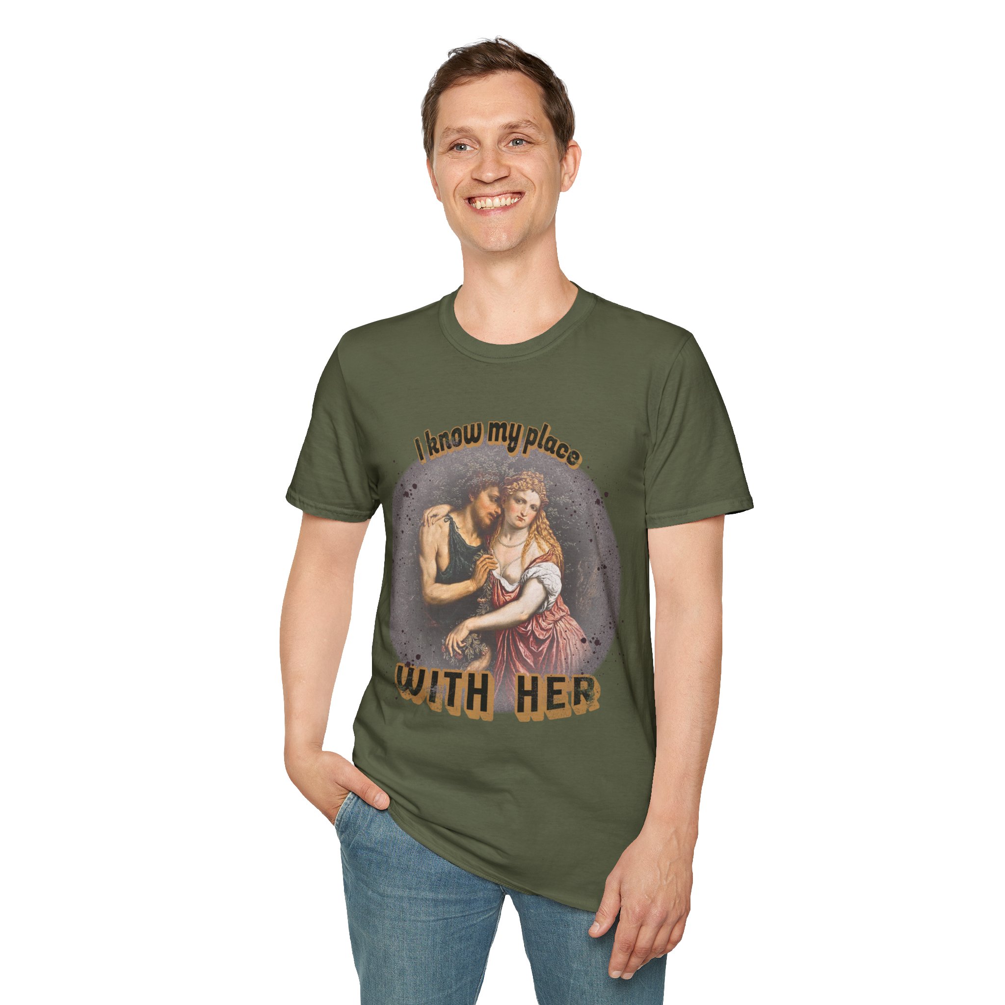 "I know my place" FLR Softstyle T-Shirt - Image 23