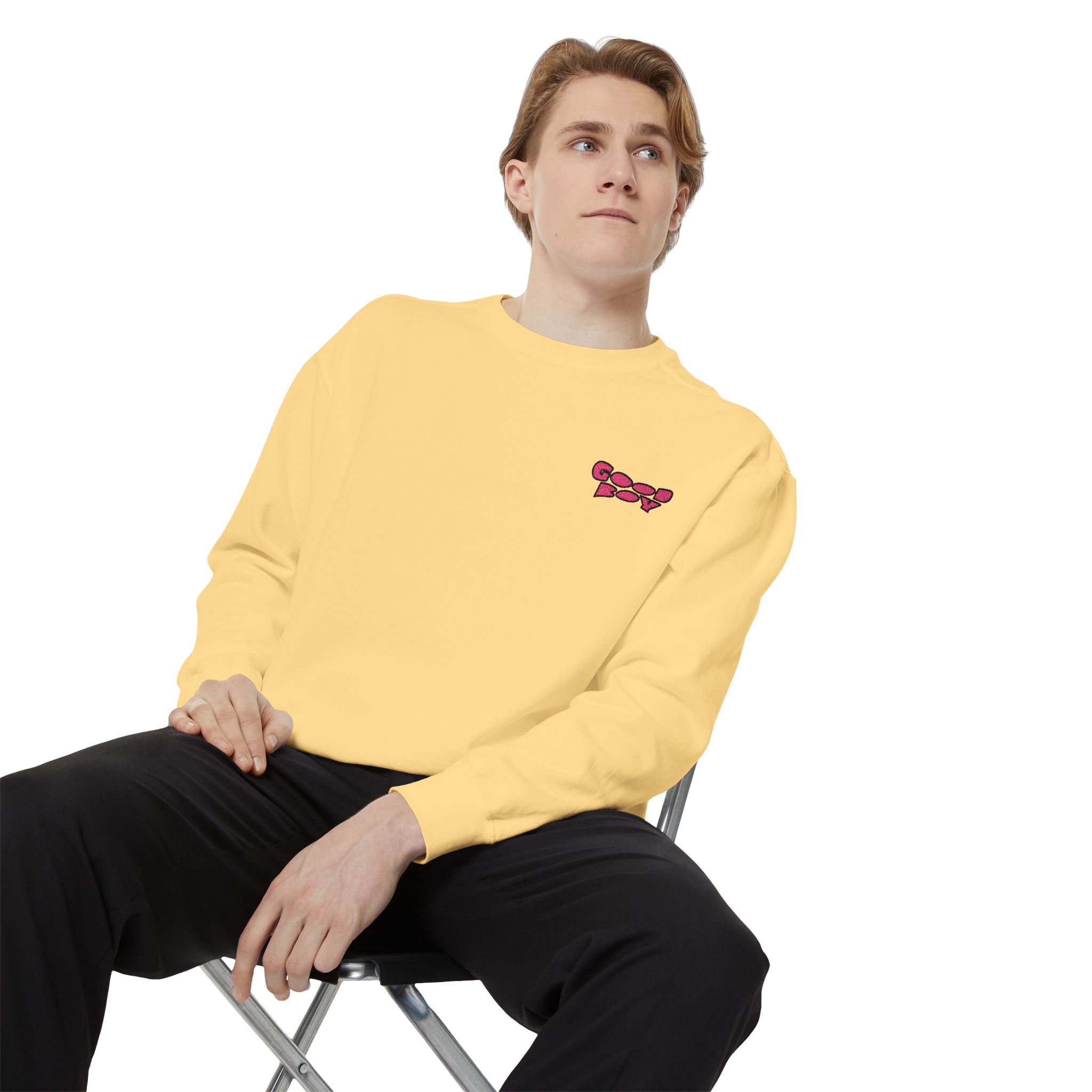 "Good Boy" Bold Embroidered Sweater - Image 11