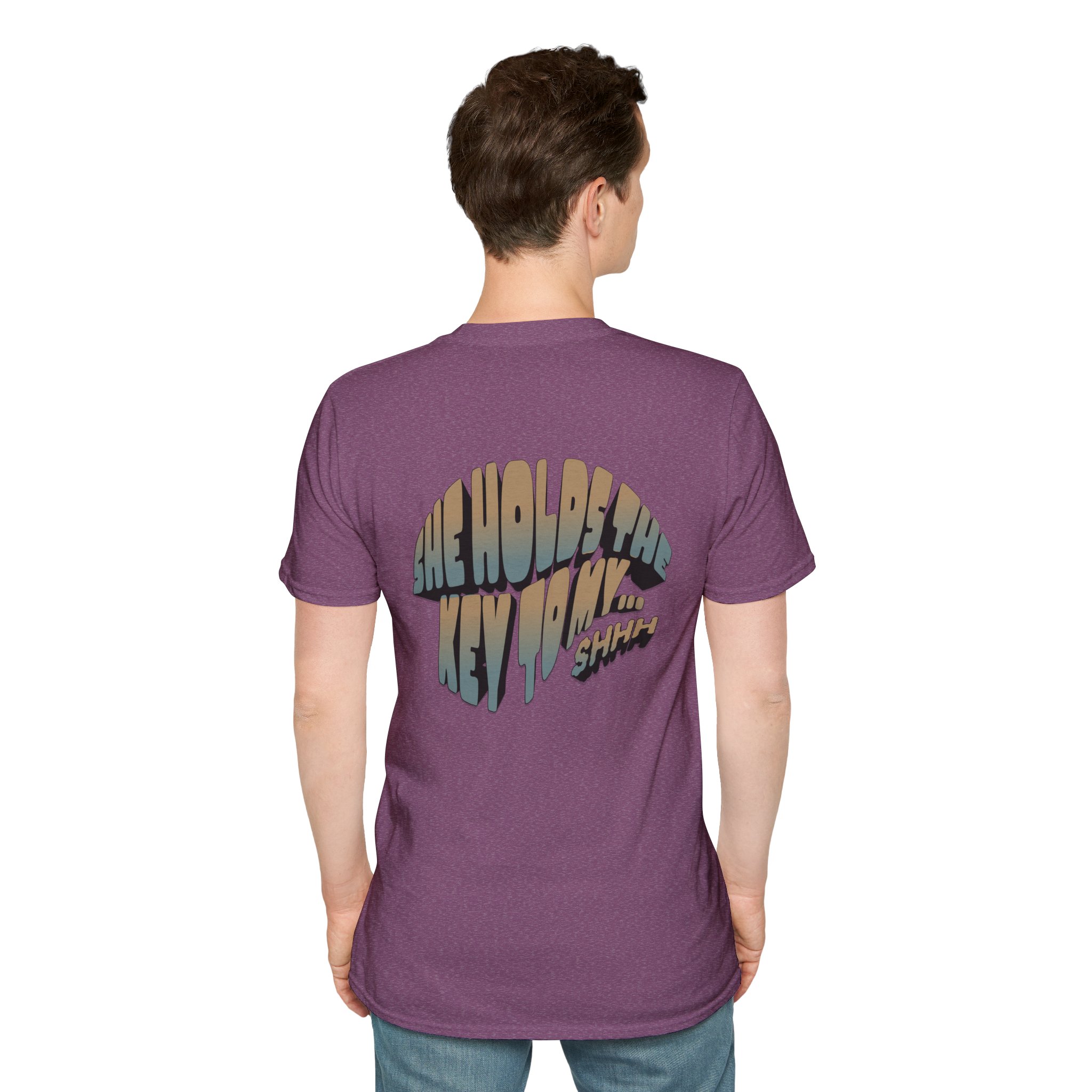 “She holds the key to my…” Chastity T-Shirt - Image 46