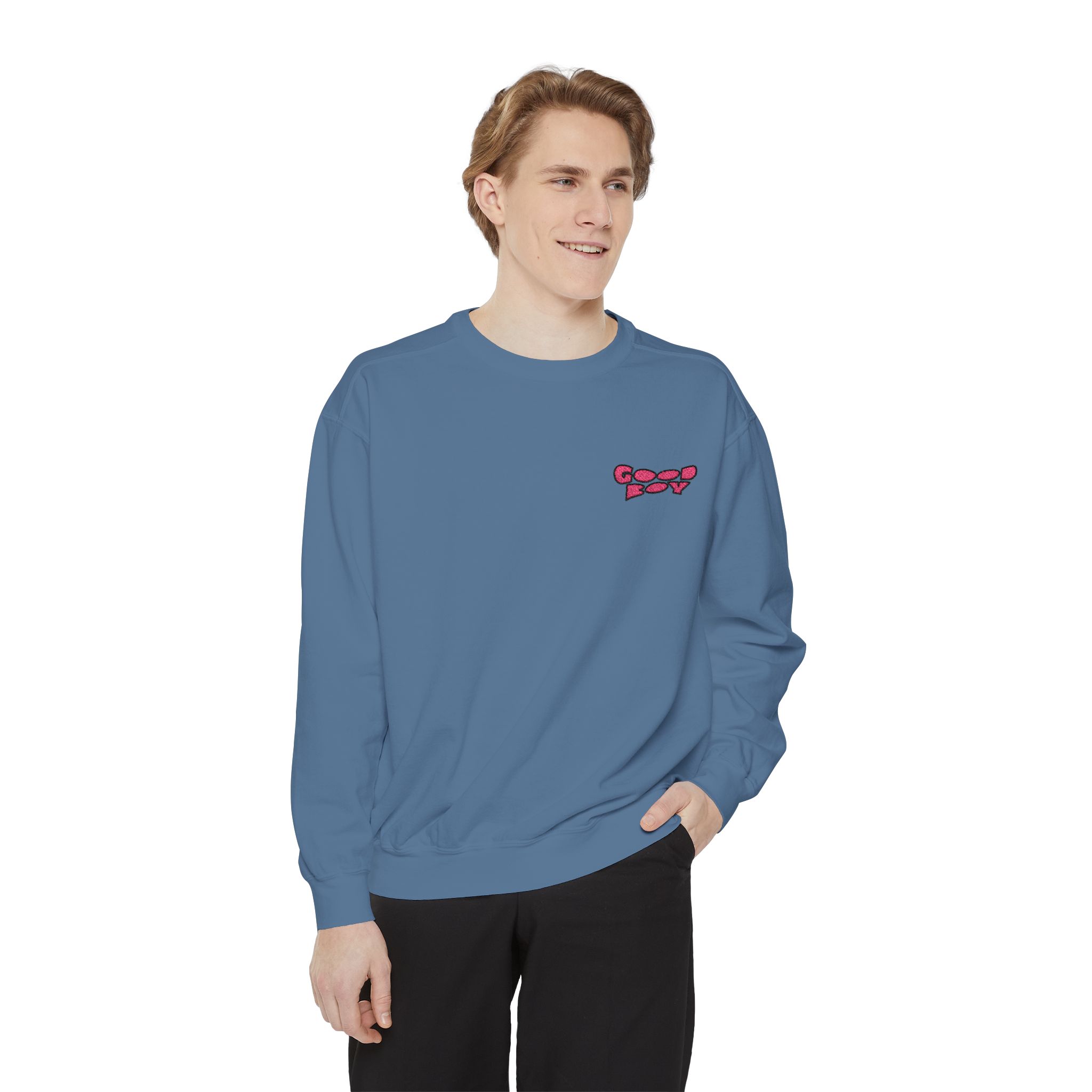 "Good Boy" Bold Embroidered Sweater - Image 21