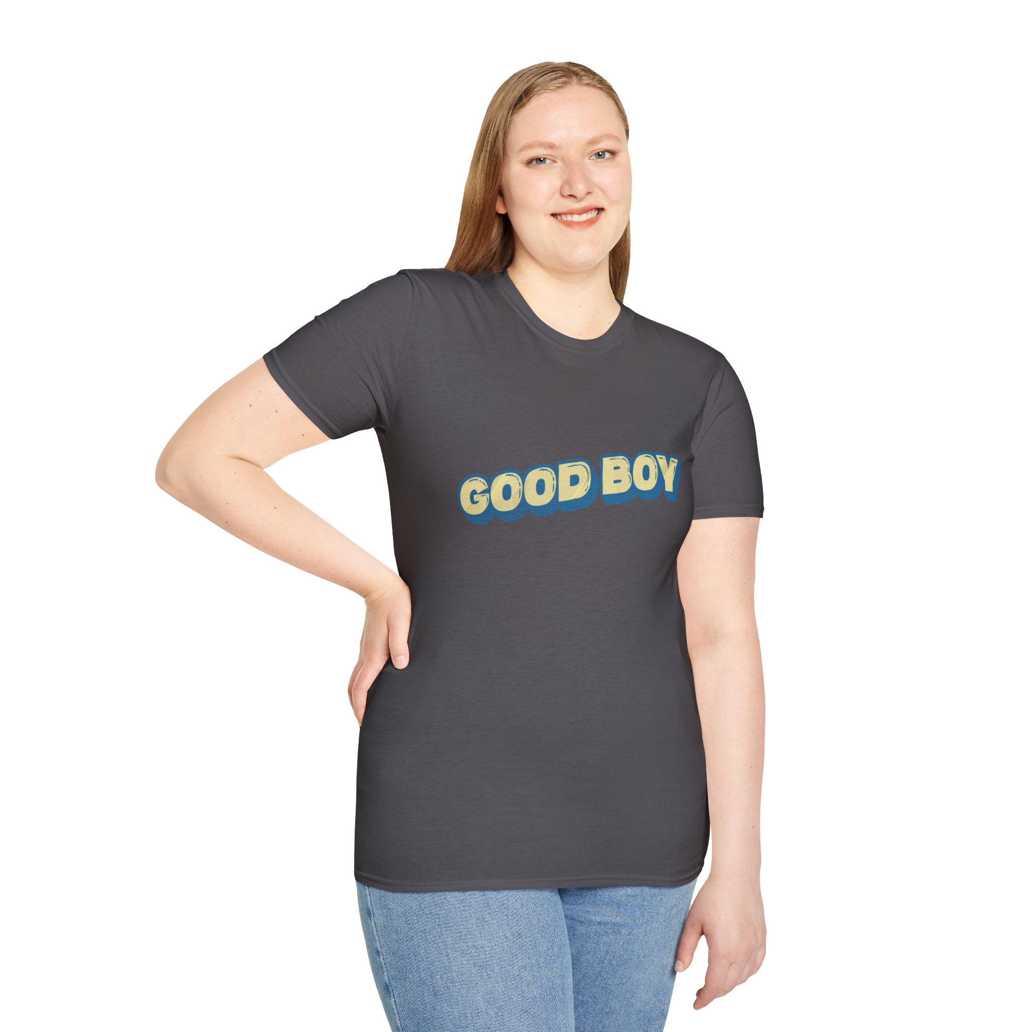 "Good boy" Unisex Softstyle T-Shirt - Image 90