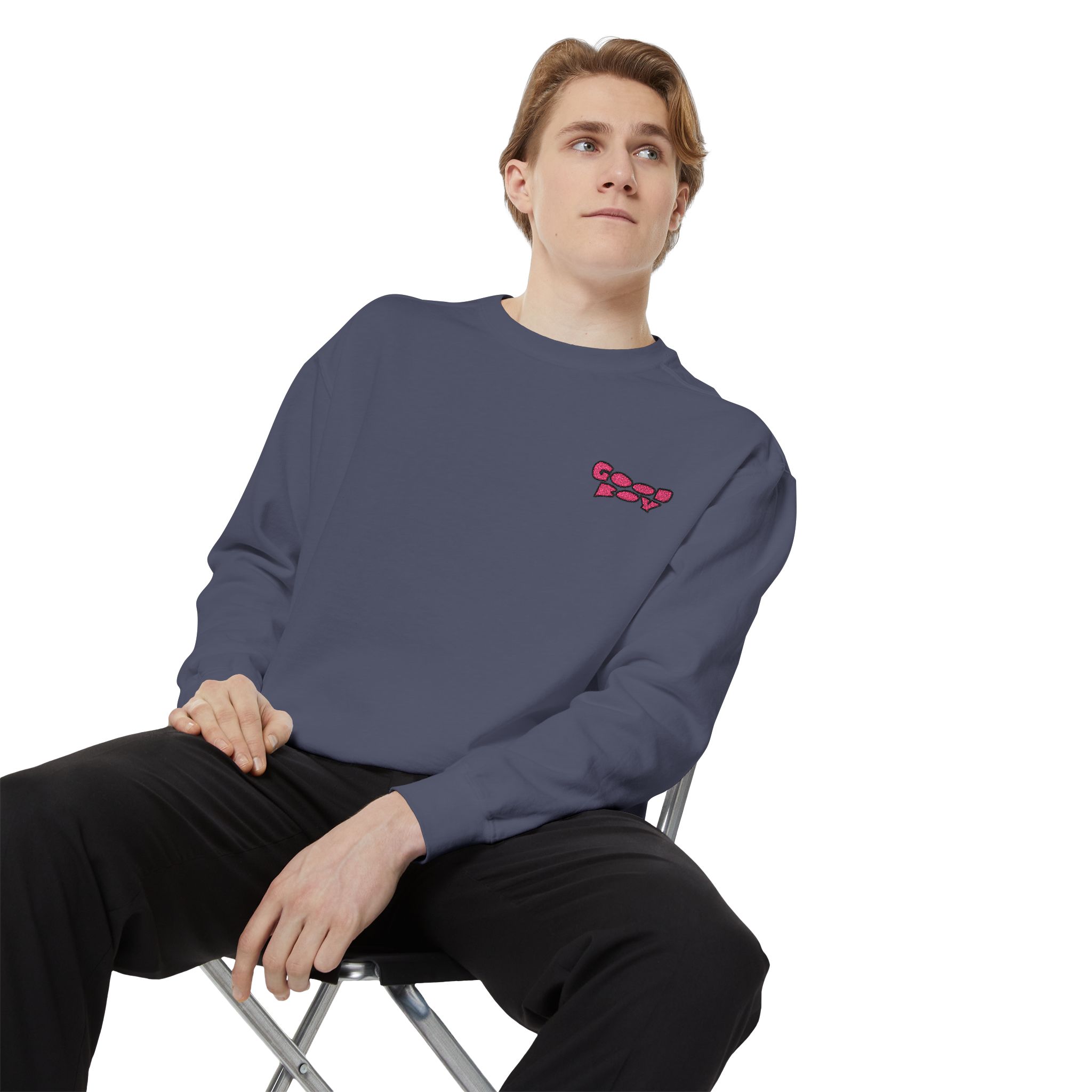 "Good Boy" Bold Embroidered Sweater - Image 29