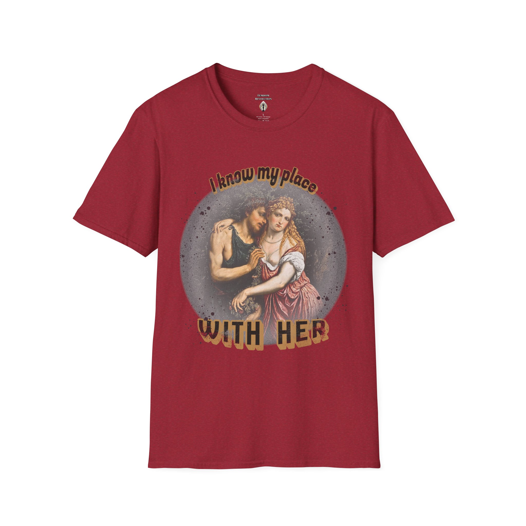 "I know my place" FLR Softstyle T-Shirt - Image 46