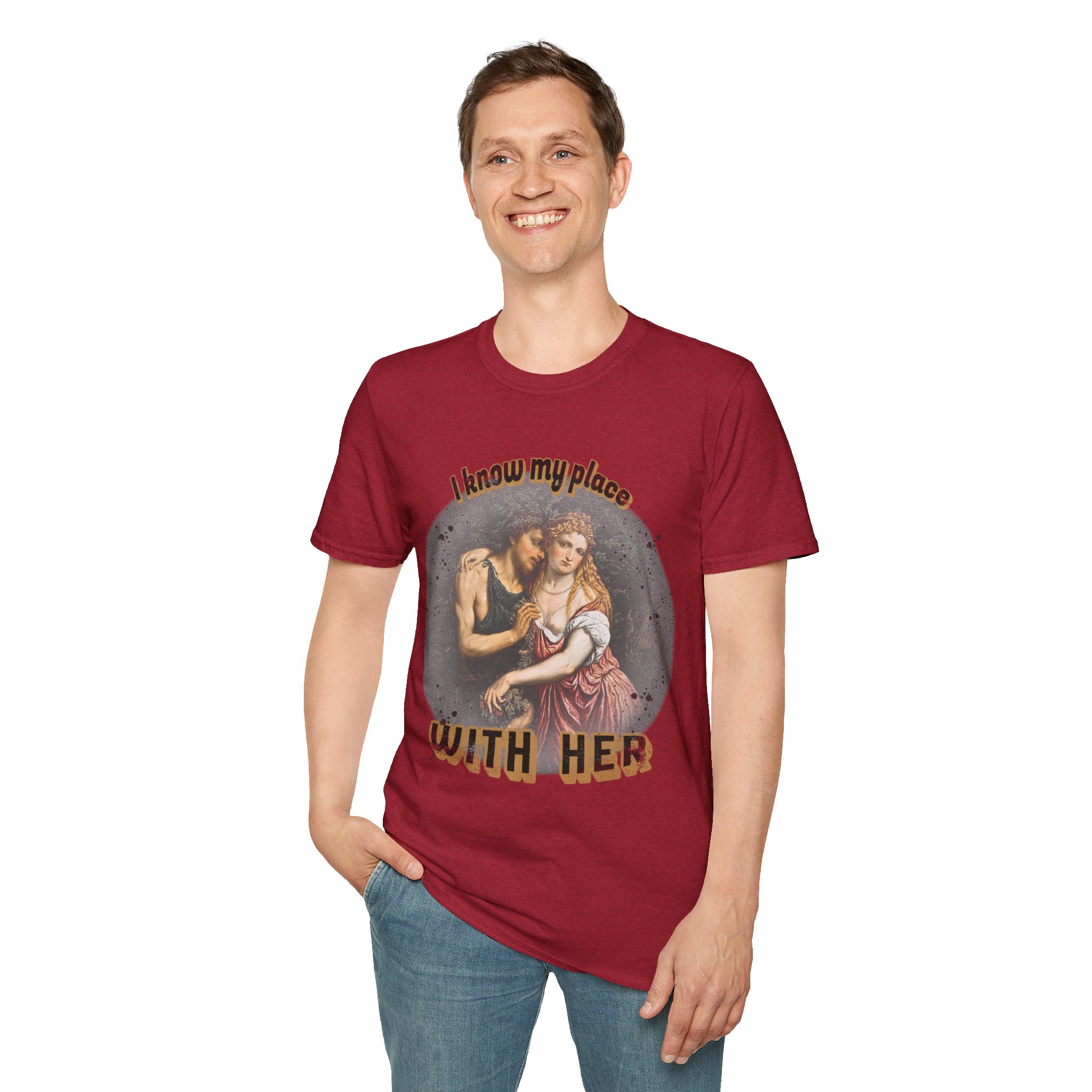"I know my place" FLR Softstyle T-Shirt - Image 50