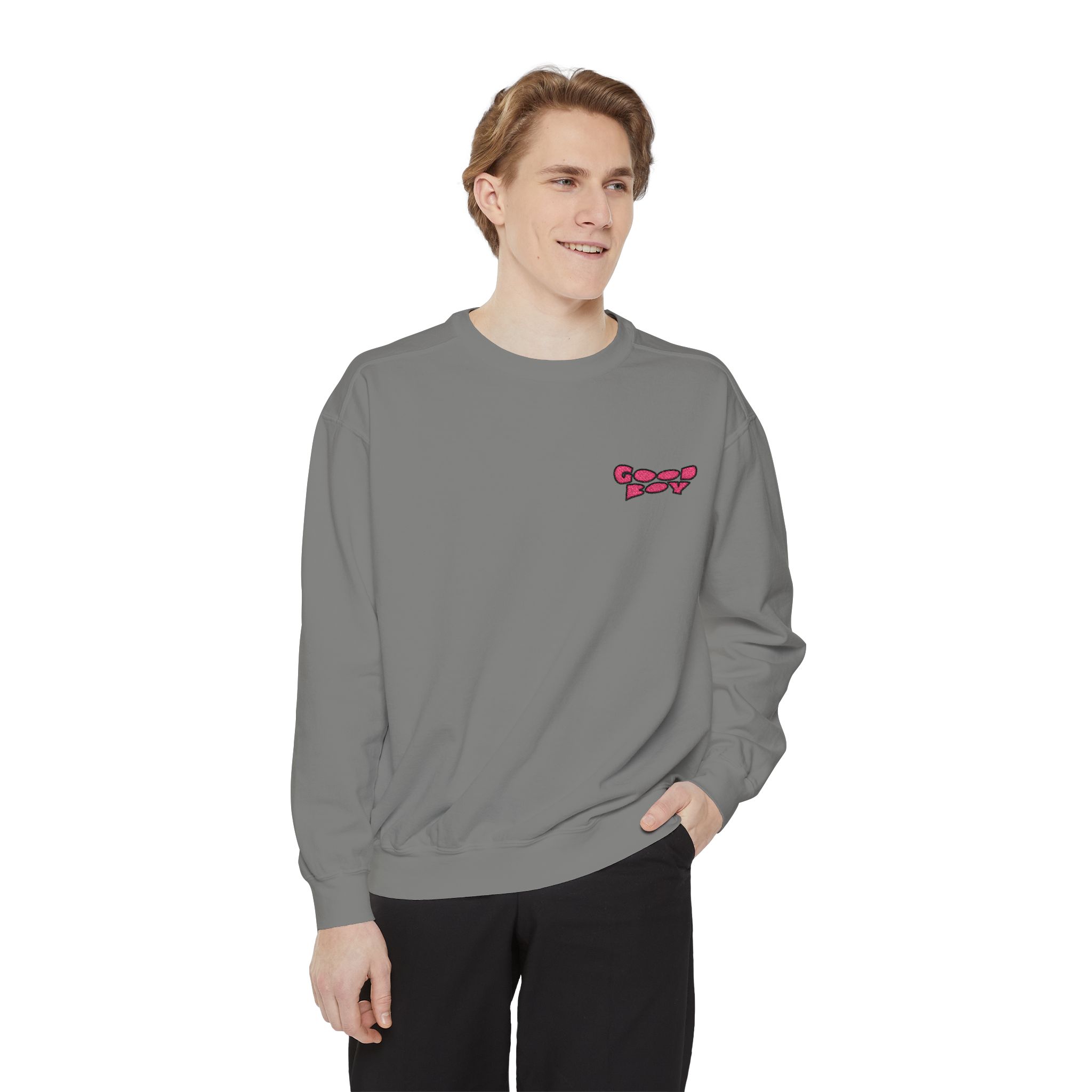 "Good Boy" Bold Embroidered Sweater - Image 15