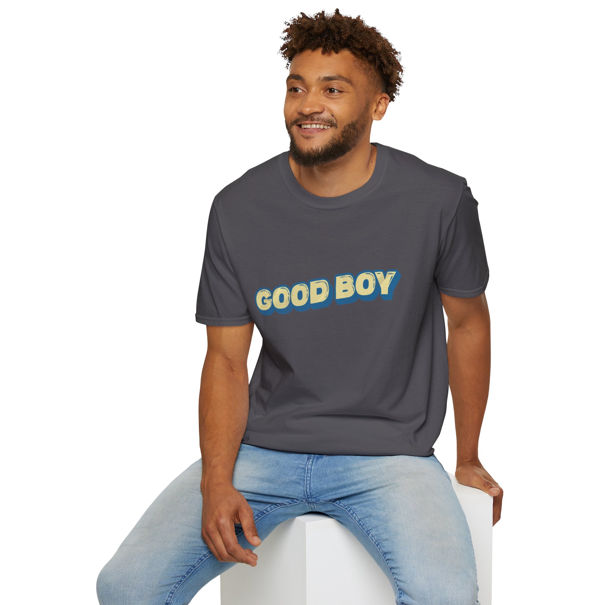 "Good boy" Unisex Softstyle T-Shirt - Image 88